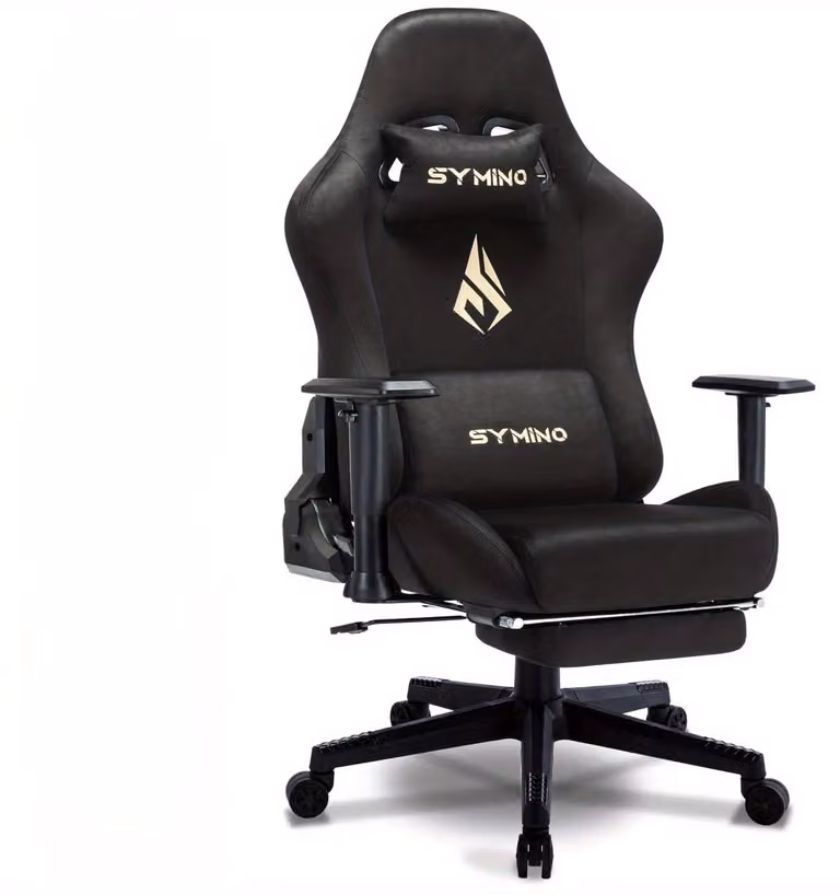 Sedia da ufficio – Sedia da gaming ergonomica con altezza regolabile e braccioli imbottiti