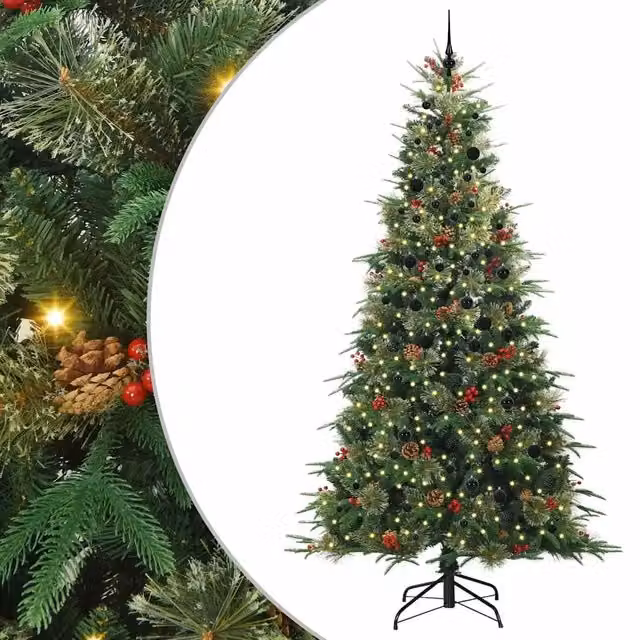 Albero di Natale | Decorazioni natalizie Artificiale con Rami Pieghevoli Verde 240 cm