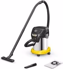 Aspirapolvere e aspiratutto Kärcher KWD 3 S V-17-4-20-F per secco e bagnato, 1000 W, 17 L, Nero Acciaio inox e Giallo