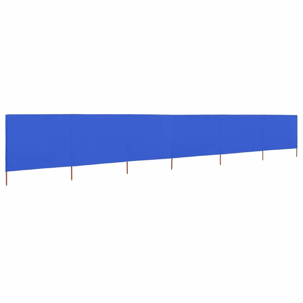Paravento a 6 pannelli in tessuto e legno blu azzurro L: 800 cm, H: 160 cm – 2