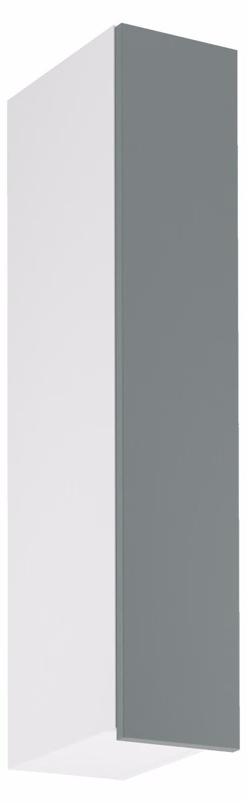 Pensile alto da cucina SALERNO - larghezza 20 cm, bianco/verde, versione destra