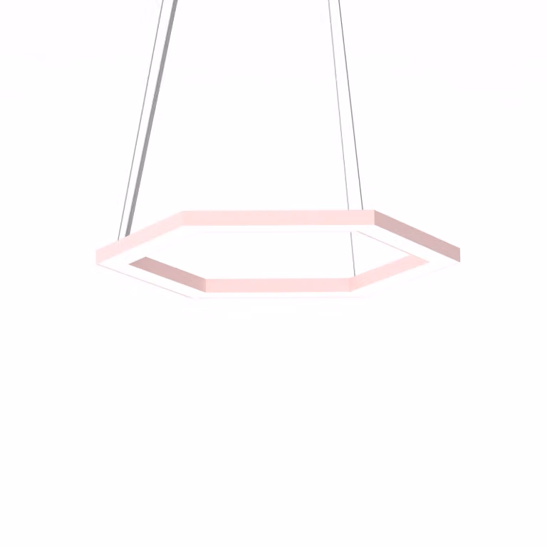 Lampada A Sospensione Esagono D40 Monocolore Opaca
