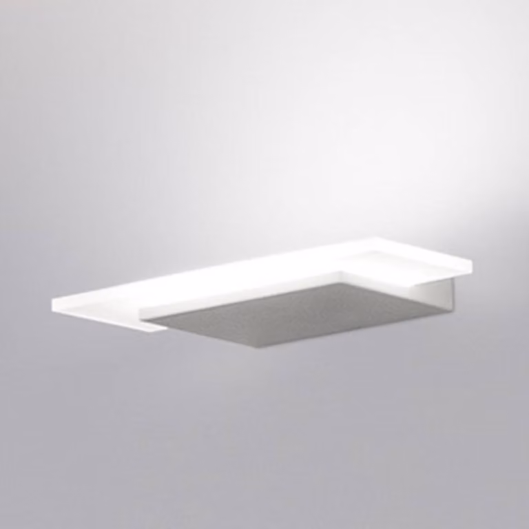 Linea Light Applique da parete a LED DUBLIGHT, Bianco / Opale, Soggiorno / Sala da pranzo, Metallo, Moderno, Applique a LED
