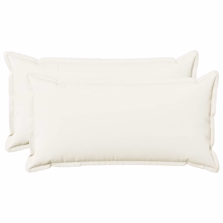 Set di 2 federe vidaXL HOUTEN bianche in poliestere, L 40 cm x P 70 cm