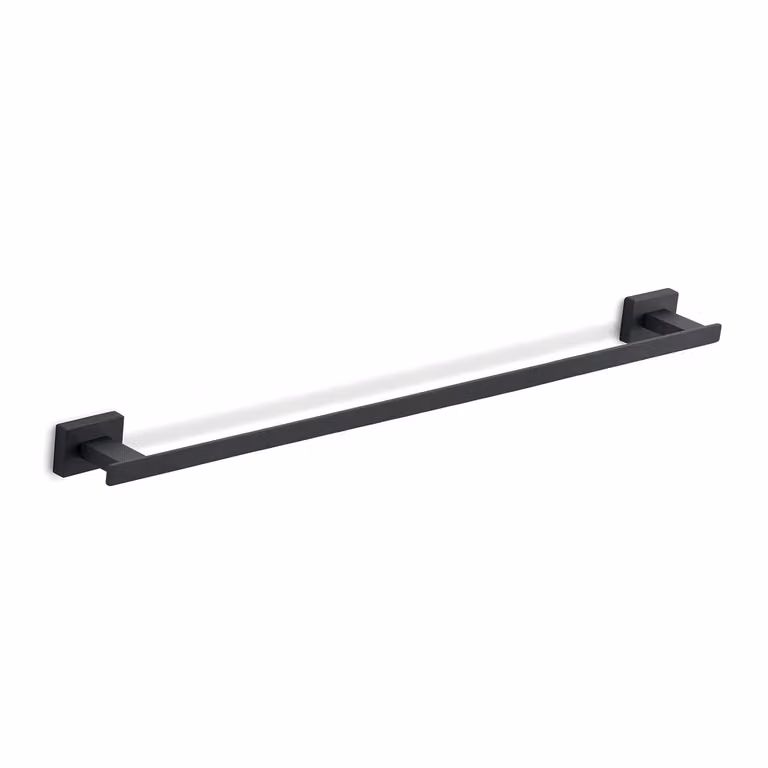 Portasalviette cm 60 da muro in acciaio inox e Cromall 4421-60 Gedy serie ATENA Nero Opaco