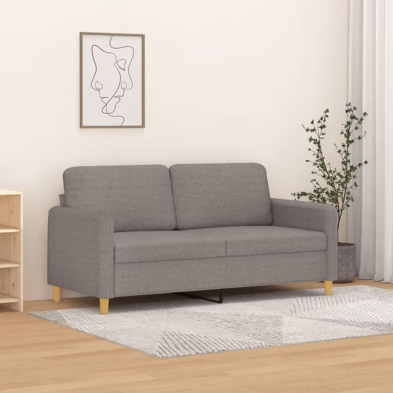 Divano a 2 posti vidaXL moderno in tessuto beige o grigio con struttura in metallo per il tuo soggiorno