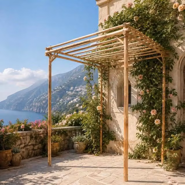 Pergola Bamboo 170x170x220 Cm