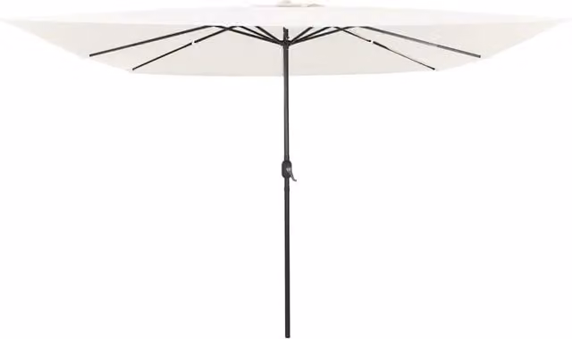 Ombrellone da giardino pieghevole HELLOSHOP26 con illuminazione a LED in poliestere color sabbia e bianco, L: 295 cm, P: 295 cm, H: 245 cm
