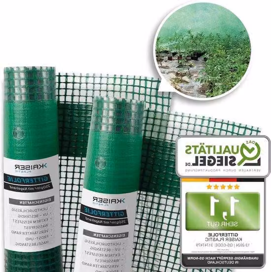Tenda a rete per giardino - Copertura in polietilene ad alta densità - Pellicola protettiva per fogliame - 2 x 8 metri - Verde
