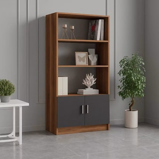 Libreria Patty DMORA con 3 ripiani, Marrone, L: 64 cm, P: 38 cm, H: 140 cm – 1