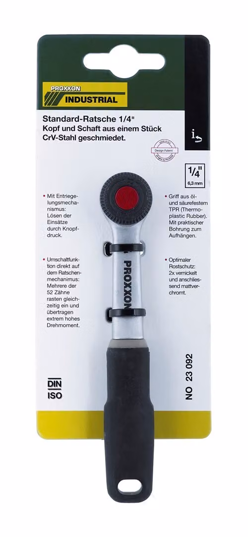 Proxxon 23092 Standardratsche, 1/4 Zoll