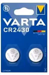 Batteria a bottone al litio Varta CR2430 argento (2 pezzi)