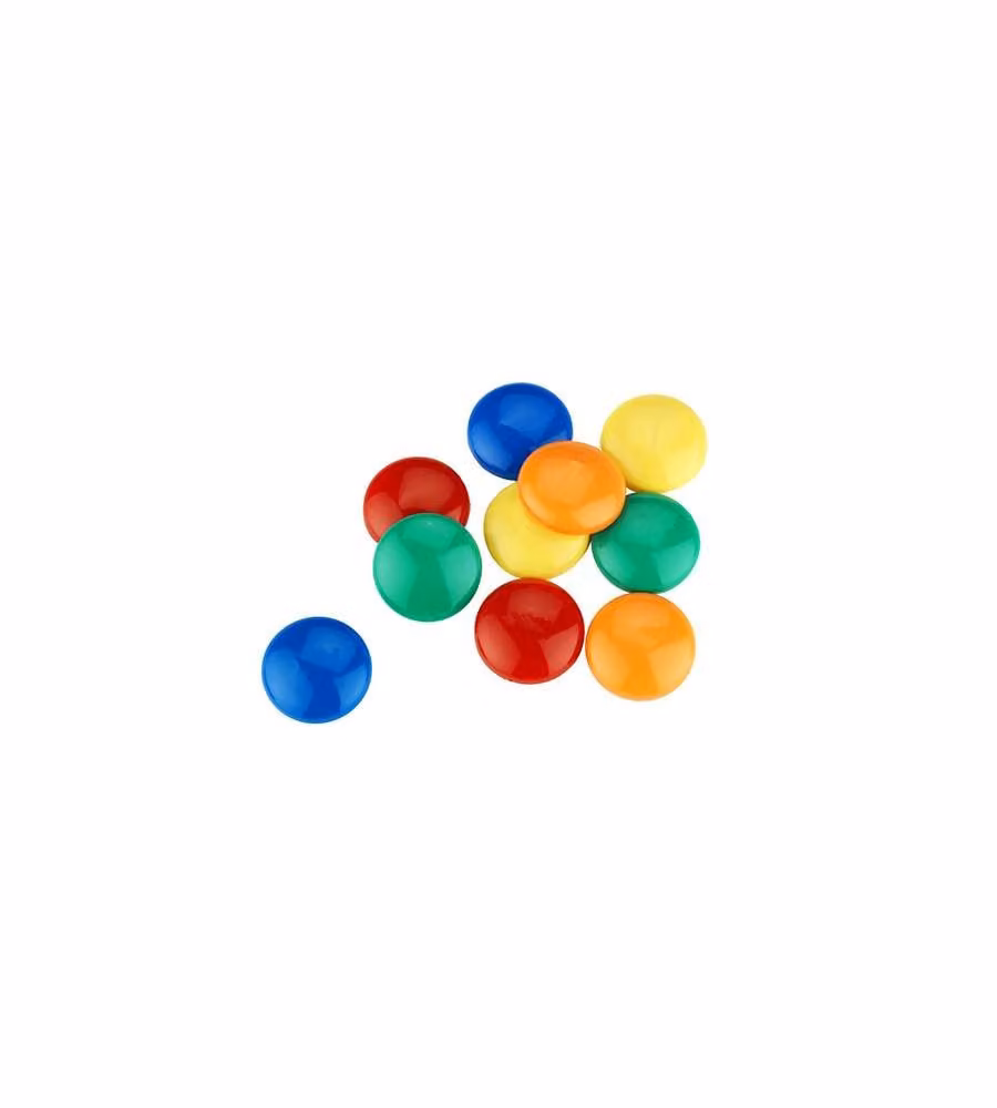 Magneti Diam. 30 mm. colori assortiti 10 pz.