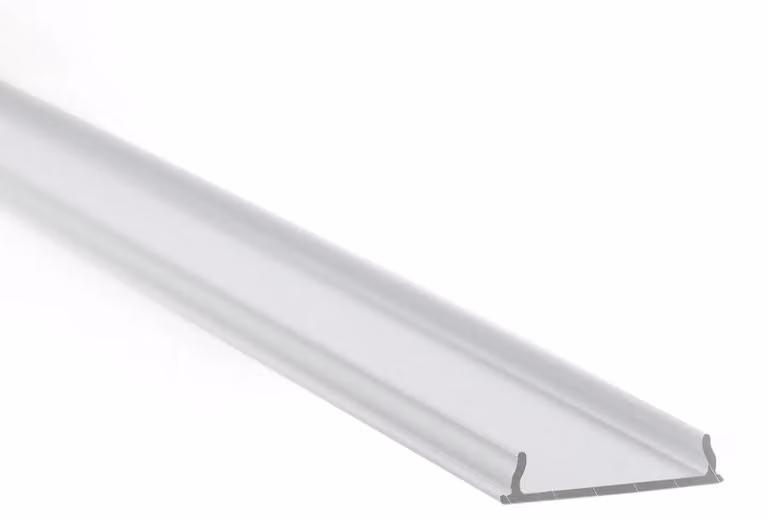 ARELUX PRF009 - Set di profili per strisce LED flessibili, lunghezza 2 metri, con diffusore e 2 tappi terminali