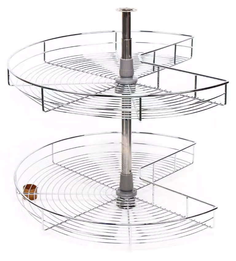 Organizzatore girevole Hoekkast, colore argento, con rotazione a 270 gradi e altezza regolabile da 54 a 77 cm
