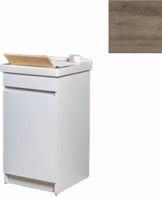 Mobile Lavatoio in Ceramica 1 Anta con Strofinatoio in Legno Massello 45x50x86A cm Olmo Naturale