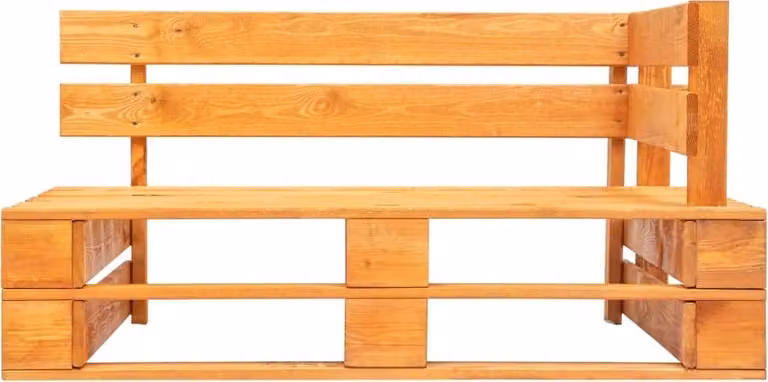 Panca Angolare da Giardino su Pallet in Legno ambra