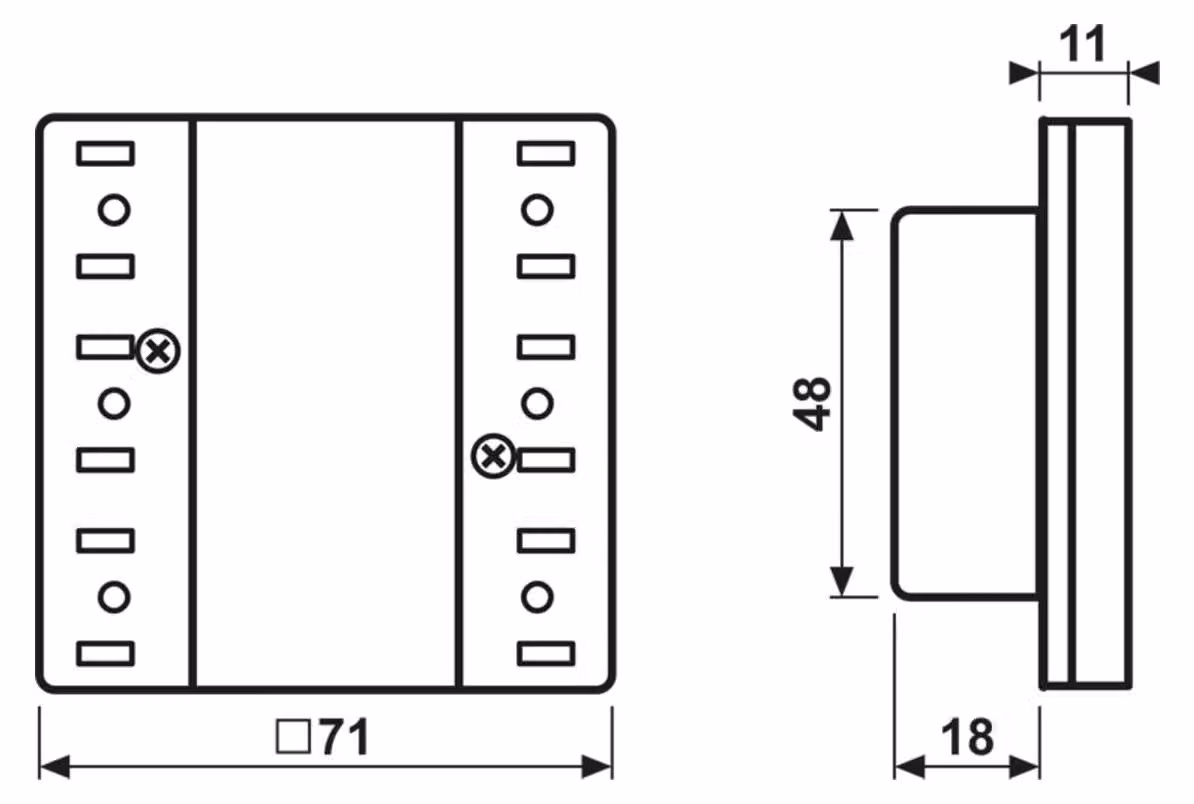 Modulo di espansione universale per pulsanti, 3 pieghe - Sensore a sfioramento KNX 6 pieghe LS 5093 TSEM
