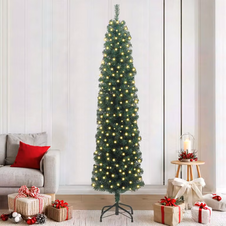 vidaXL Albero di Natale artificiale con 300 LED Verde 210 cm