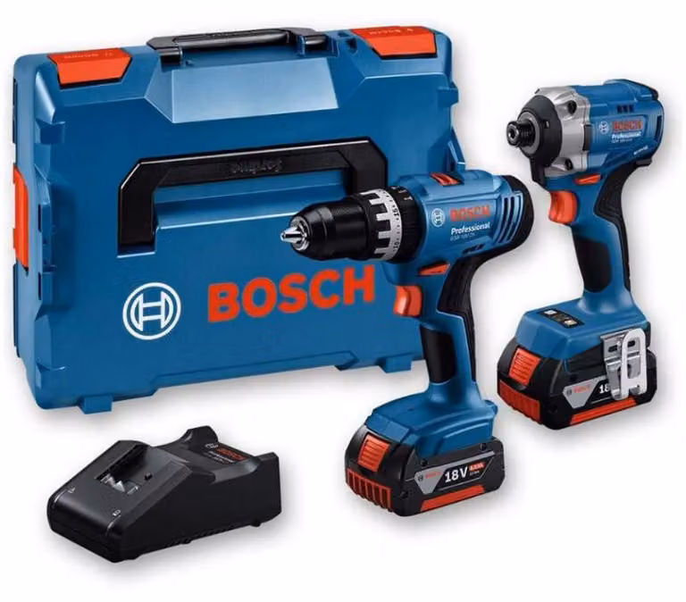 Set di 2 utensili da 18 V GSB 18V-25 + GDR 18V-215 (2 x 4,0 Ah) - BOSCH Professional - 0615A5008D