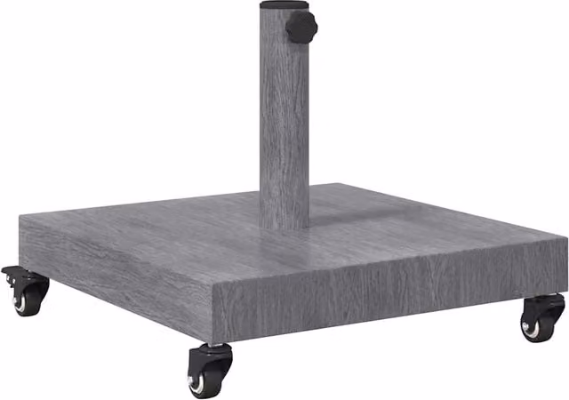 Base quadrata per ombrellone da esterno HELLOSHOP26 in acciaio grigio scuro L/P/H: 45 x 45 x 31,5 cm