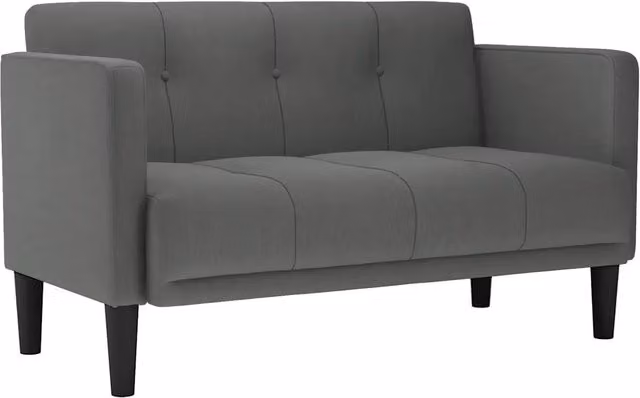 Divano | Divano da soggiorno | Sofa Divanetto Grigio Scuro 111 cm in Tessuto