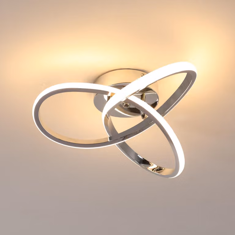 Lampada a soffitto LED elegante, 30W, 3375LM. Lampada da soffitto moderna, realizzata in alluminio, ideale per soggiorno, camera da letto, corridoio, cucina, balcone. Luce bianco caldo da 3000K, diametro 30cm, colore argento