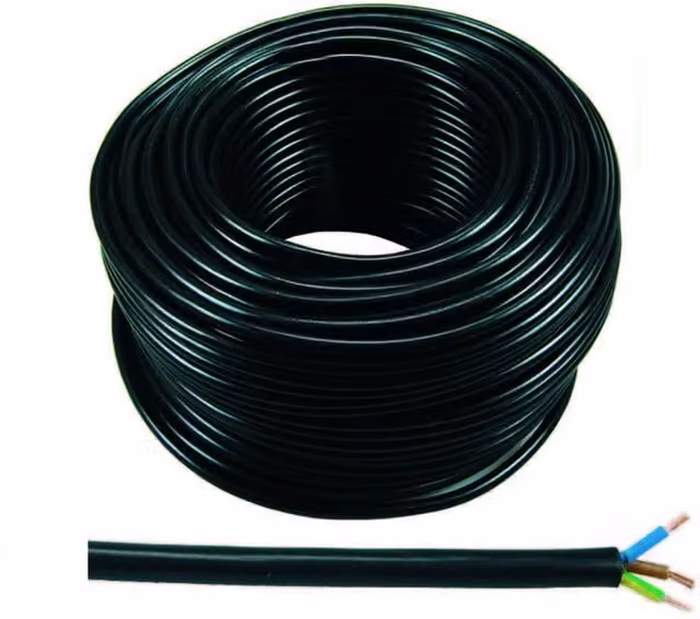 Cavo Elettrico Multipolare Similgomma Nero H05VV F 3X MMQ.1 Nero 100 m