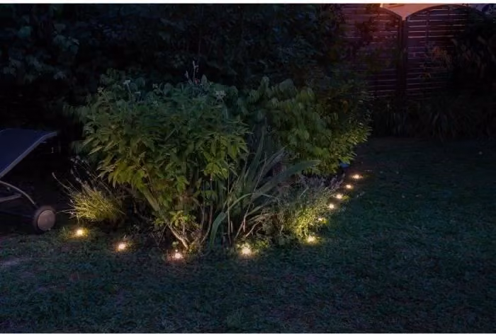 Catena luminosa solare, 10 LED bianchi, 5 m, 0,5 W, 100 lumen, 8 ore di autonomia