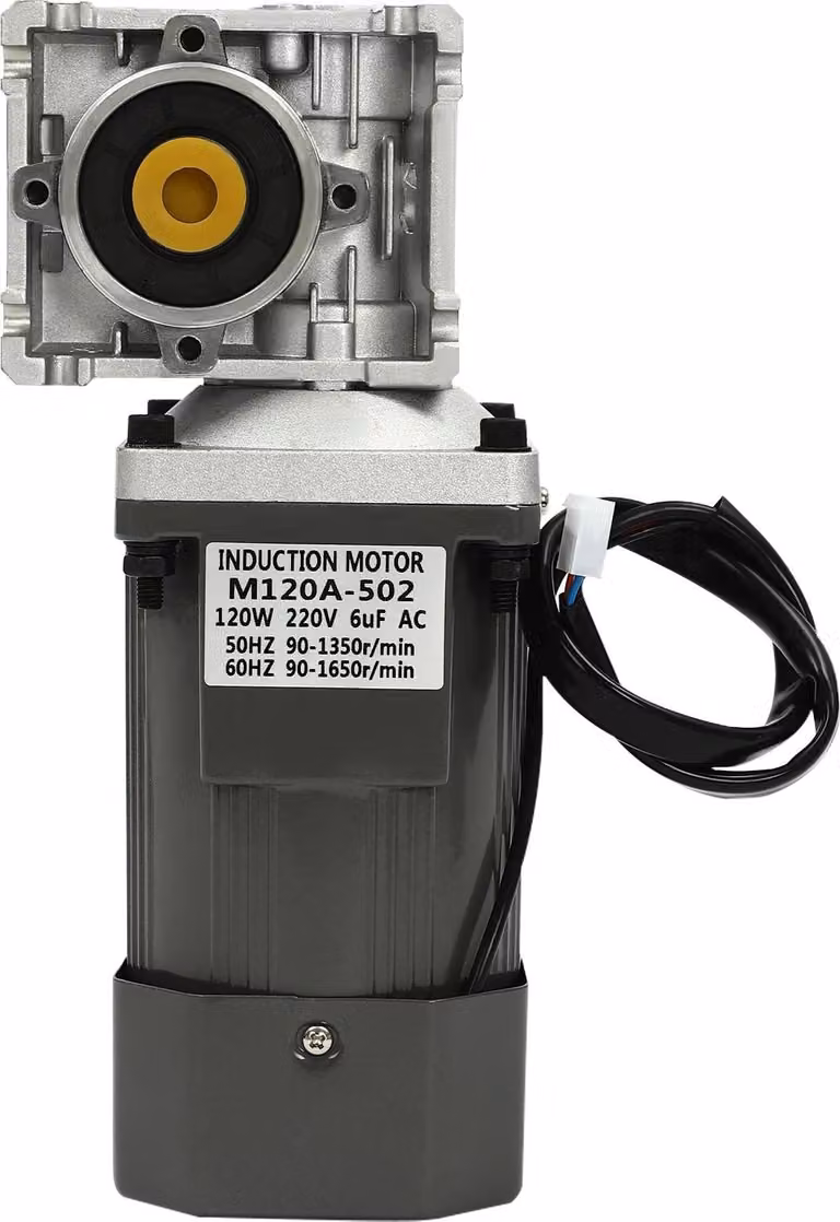 Motoriduttore a vite senza fine - RV30 - 120 W - Rapporto di trasmissione 80K - Coppia elevata - Regolatore di velocità - 220 V CA - Modello M120A-502 - Grigio