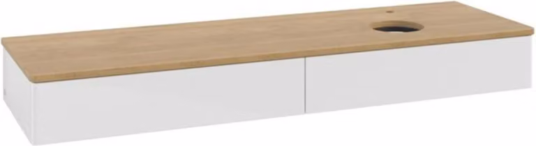 V&B Mobiletto senza struttura frontale - illuminazione Antao 160x50cm, HL, WBP hon. Oa, glo wh. Lac