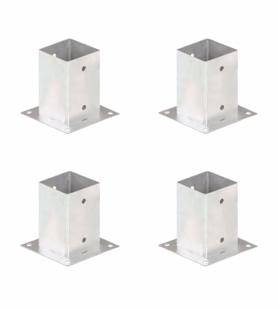 Ancoraggi Pali 4 pz in Metallo Zincato 91 mm
