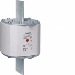Cartuccia fusibile NH NH4a gG 500 V 630 A con indicatore centrale e linguetta di presa in metallo