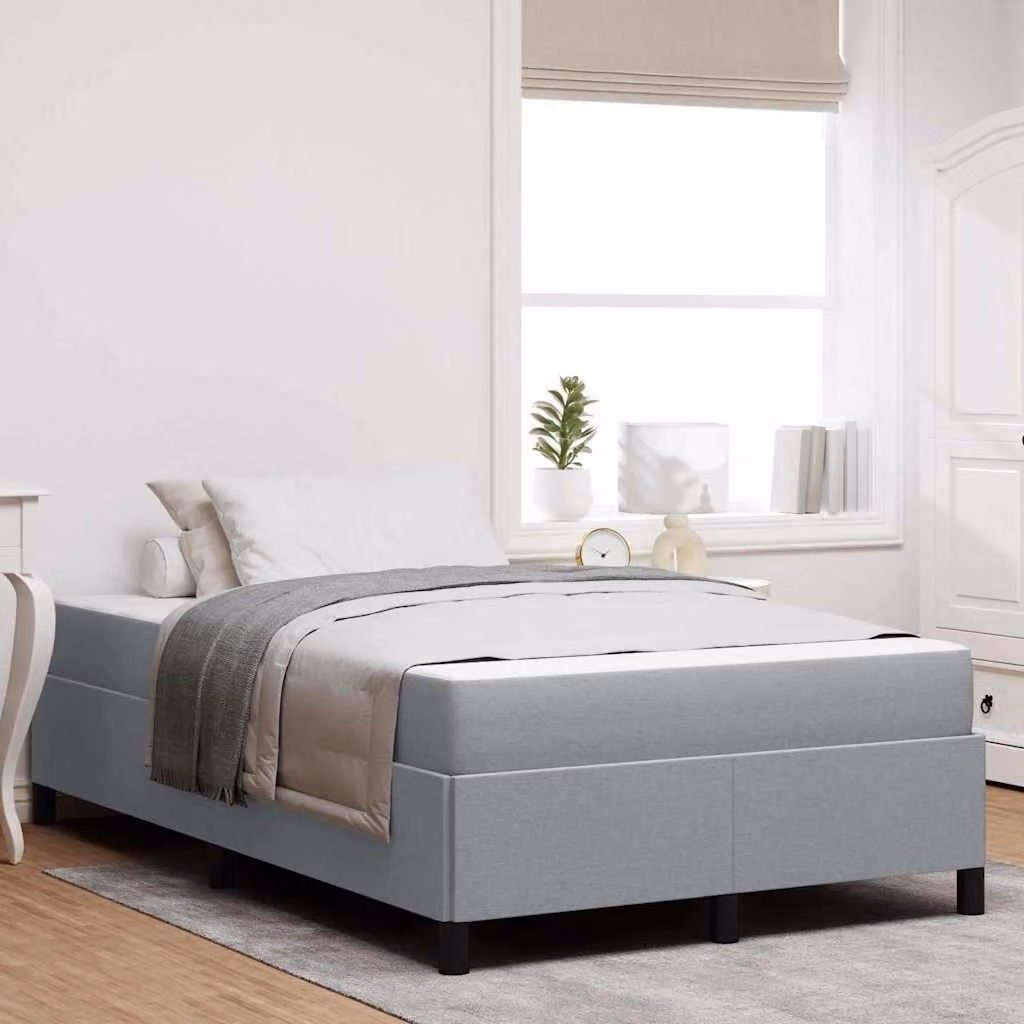 Maison Exclusive - Letto boxspring grigio chiaro 120 x 200 cm tessuto