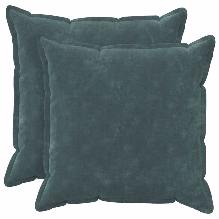 vidaXL Federa 2 pcs HOUTEN Blu mare 60 x 60 cm Fleece in microfibra