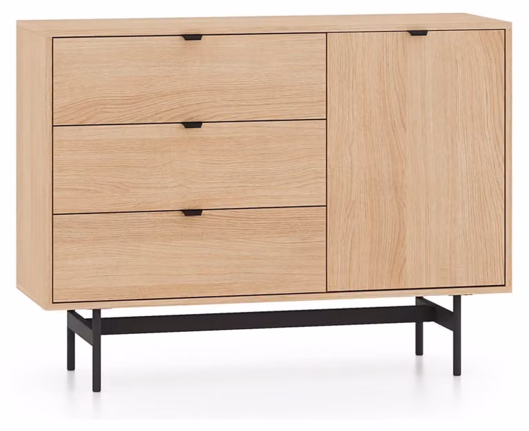 Selsey Heggers - Credenza a 1 anta, rovere Mavelie, 115 cm