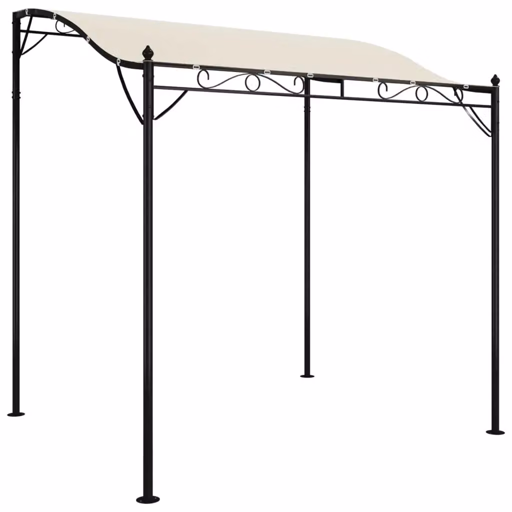 Tettoia curva VIDAXL in acciaio e poliestere beige 2 x 2,3 m – 2