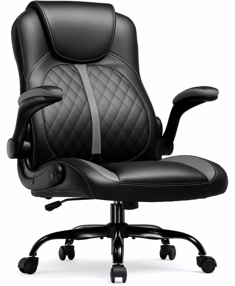 Sedia da gaming - GT550 - Schienale alto ergonomico - Funzione reclinabile - Braccioli ribaltabili - Regolabile in altezza - Girevole a 360° con rotelle - Pelle finta - Nero/Grigio chiaro