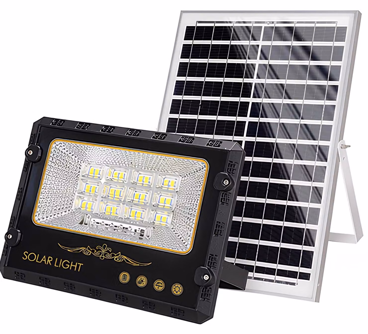 Avizar, faretto solare a LED da esterno 9000K con sensore automatico, nero
