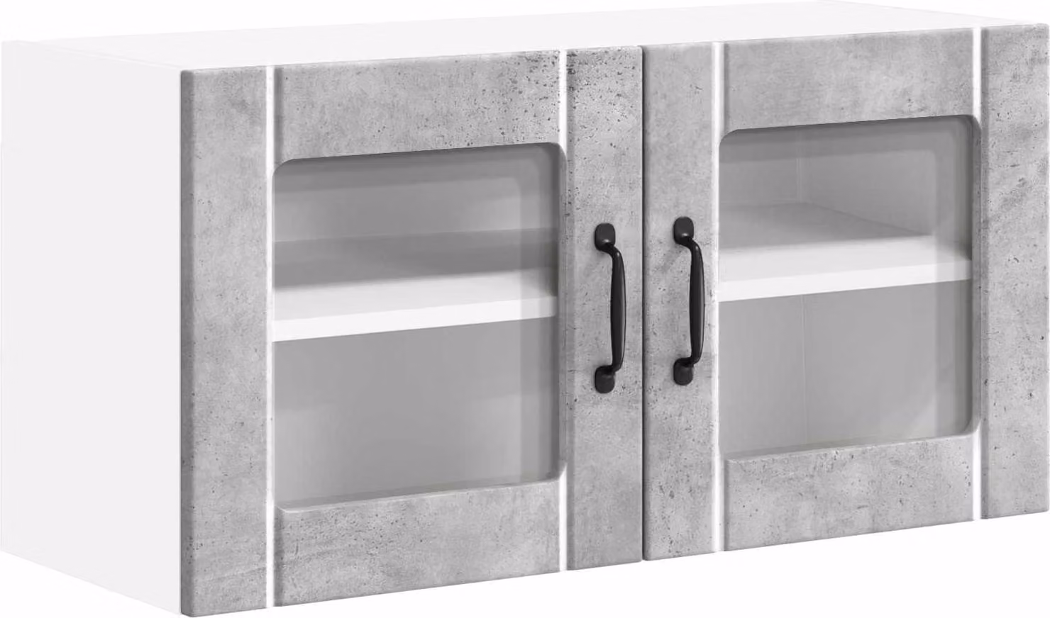 Mobile in vetro da parete LUCCA Grigio Cemento 80 x 31 x 40 cm