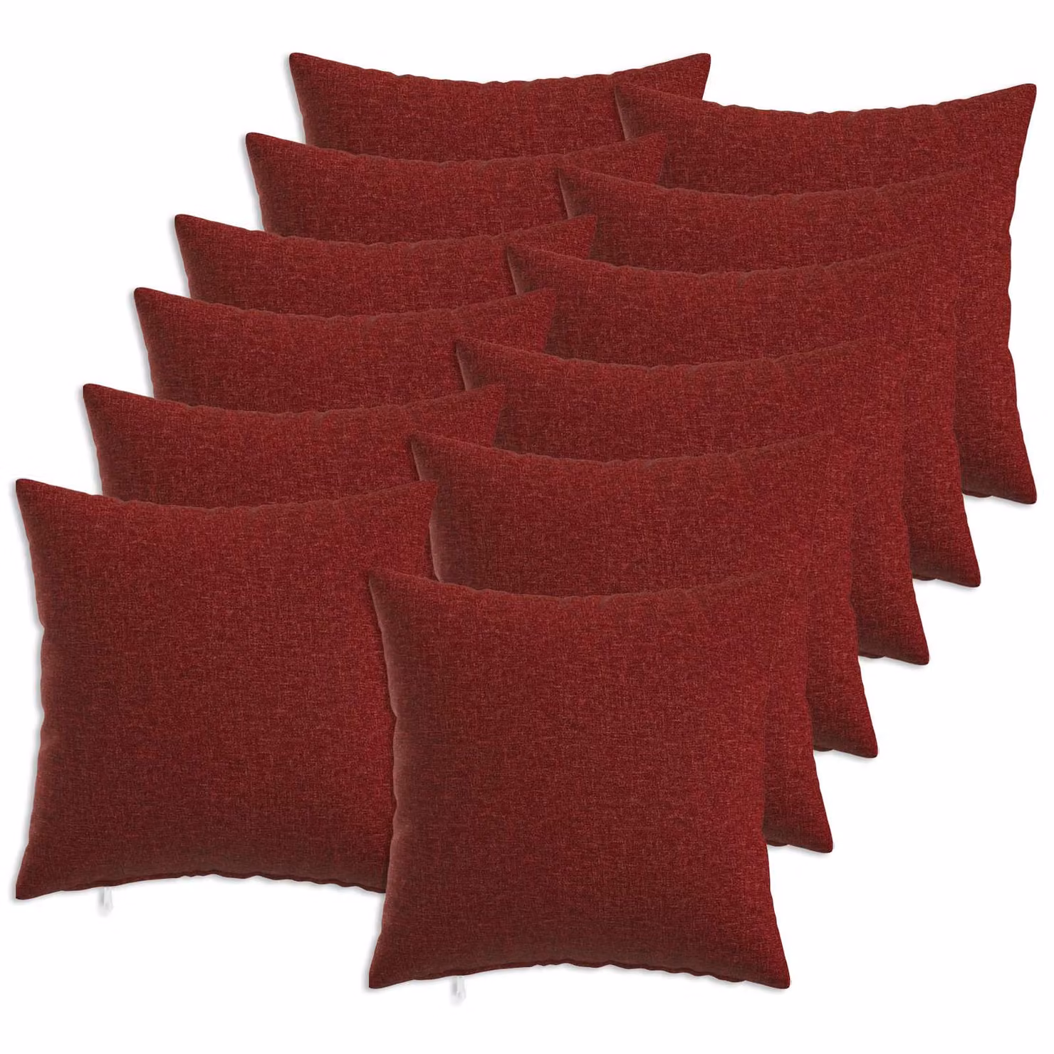 vidaXL Cuscino con cuscino HEERLEN 12 pz Rosso Vino Tessuto