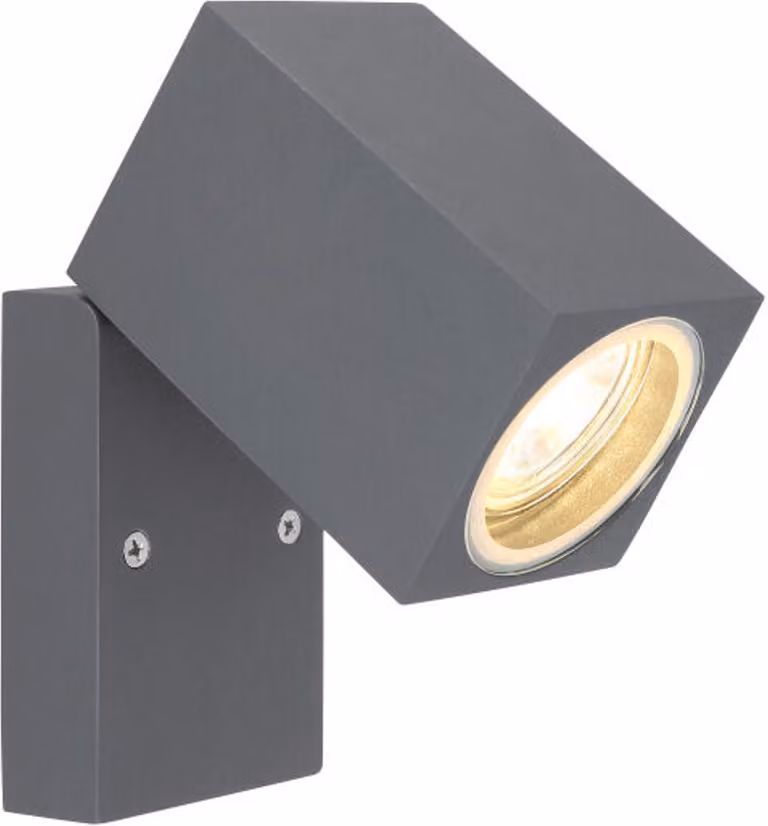 Globo Lighting luce da esterno in alluminio pressofuso antracite, 1x GU10