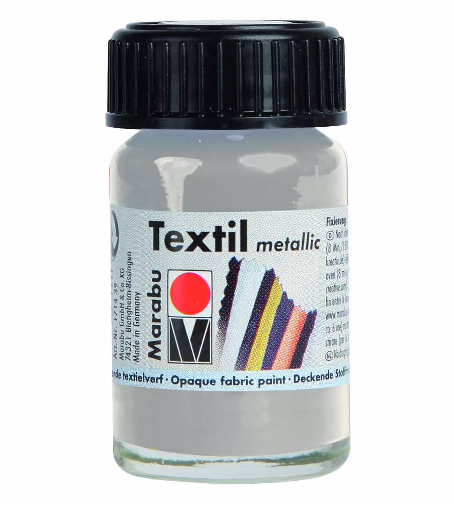 Textil Metallic Marabu 15 ml Argento Metallizzato