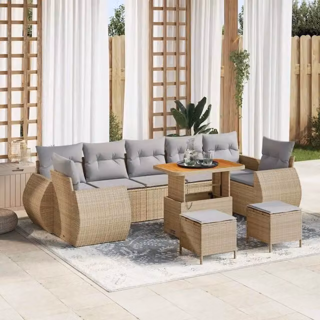 Set Divano da Giardino 10 pz 7-Numero di posti 3363812