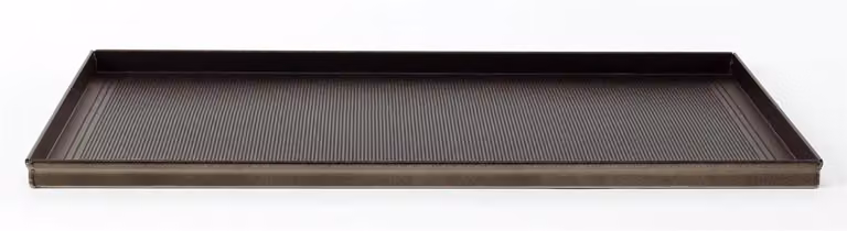 Teglia Rettangolare microforata (foro 2mm) lega alluminio 3003 con rivestimento antiaderente , dim.60x40cm