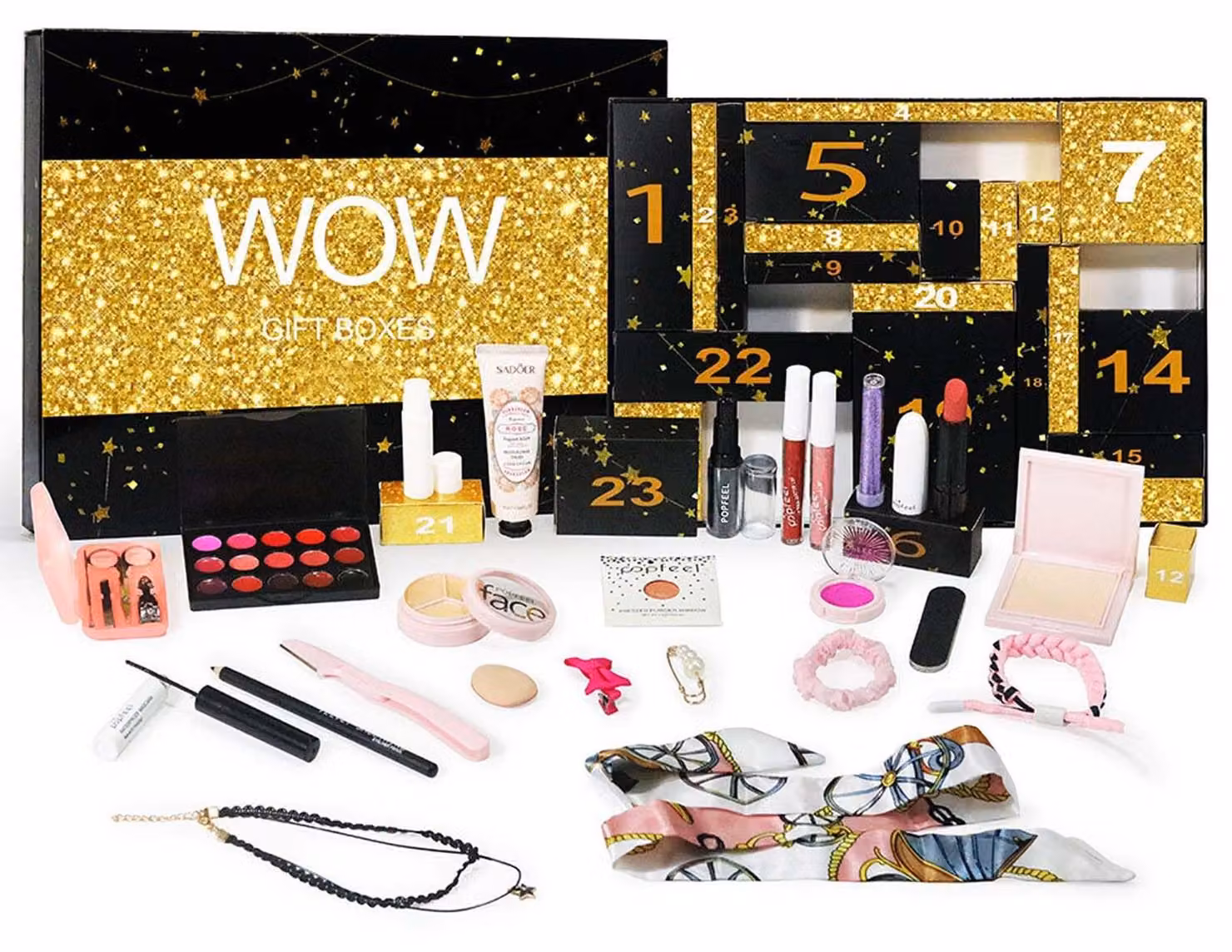 Elzusha - Calendario dell'Avvento di Bellezza 2025 con 24 prodotti di make-up