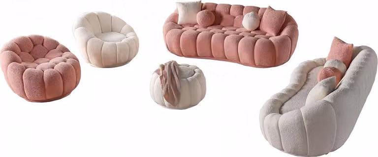 Sitzgarnitur Wohnlandschaft Sessel Sofa-Set Wohnzimmergarnitur Polstergarnitur