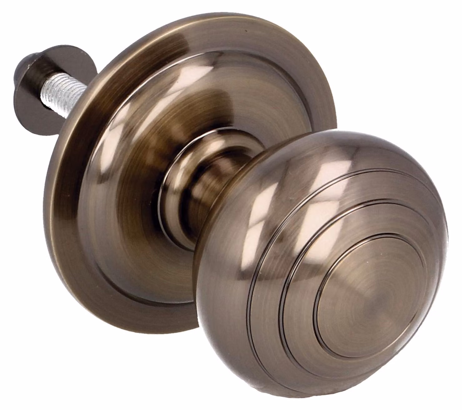 Maniglia tonda in ottone, finitura in pelle, diametro 61 mm, altezza 72,5 mm