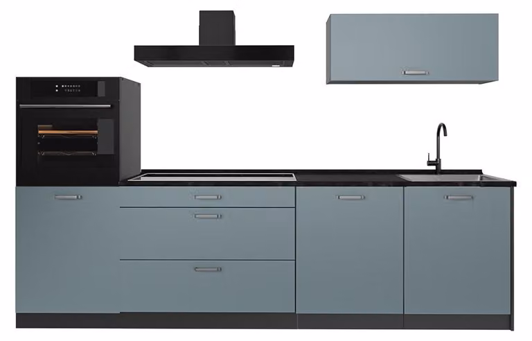 Cucina componibile Vicco R-Line Grigio-blu/Antracite 280 cm piano di lavoro Antracite, Model 67245