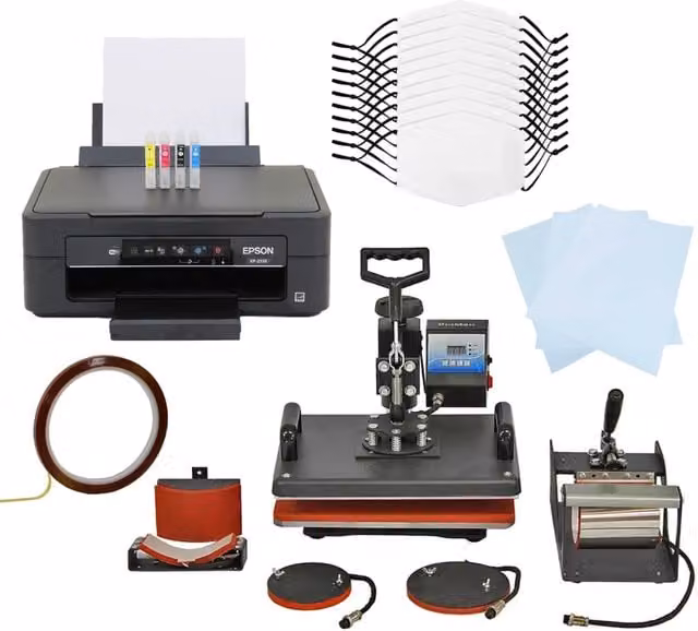 Kit Sublimazione PIXMAX 5 in 1 con Stampante a Cartucce e 10 Mascherine